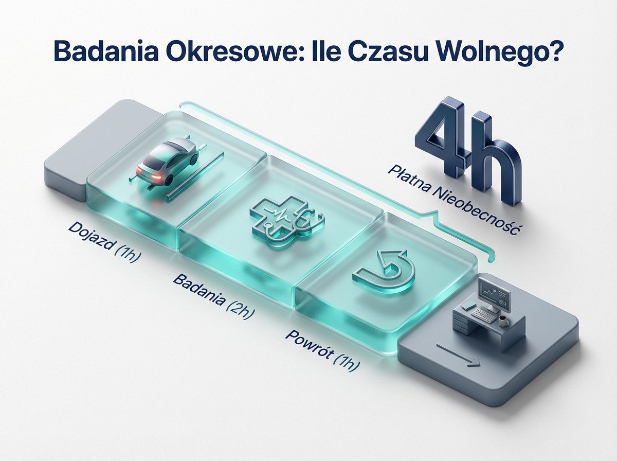 Infographie : Czy na badania okresowe należy się dzień wolny - przepisy