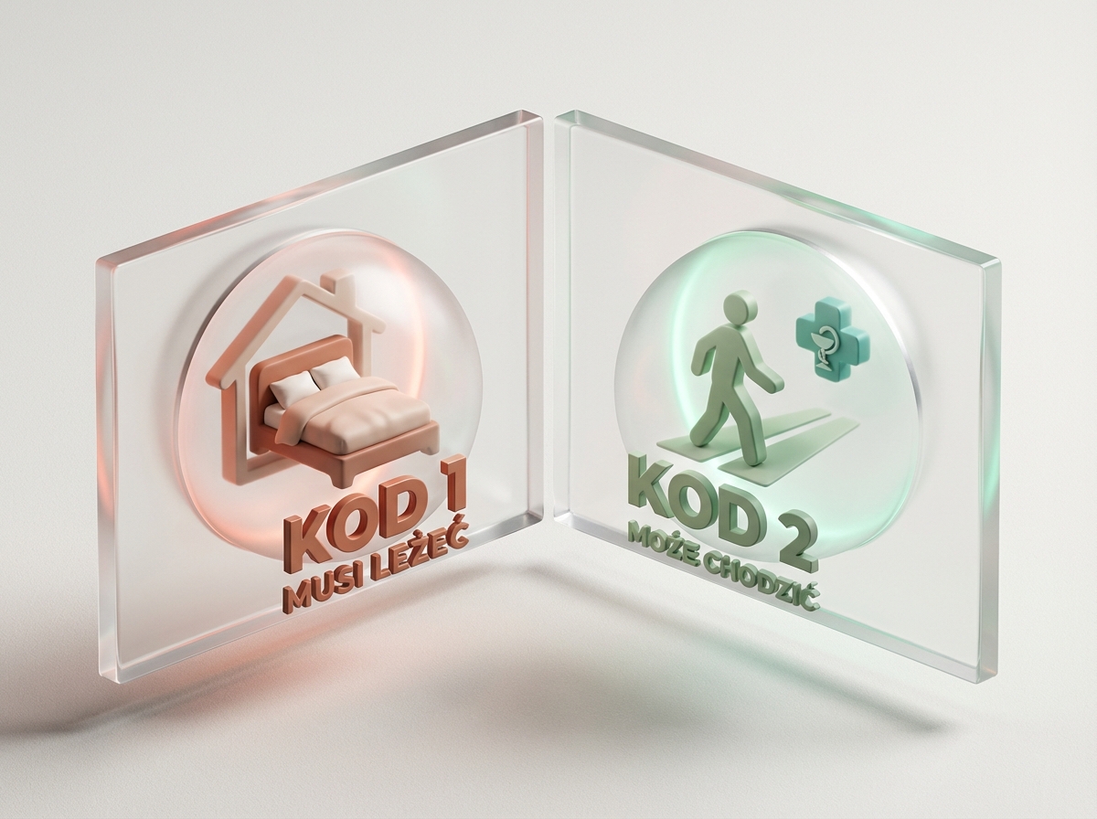 Infographie : Czy na L4 można wychodzić z domu? Kody 1 i 2 wyjaśnione