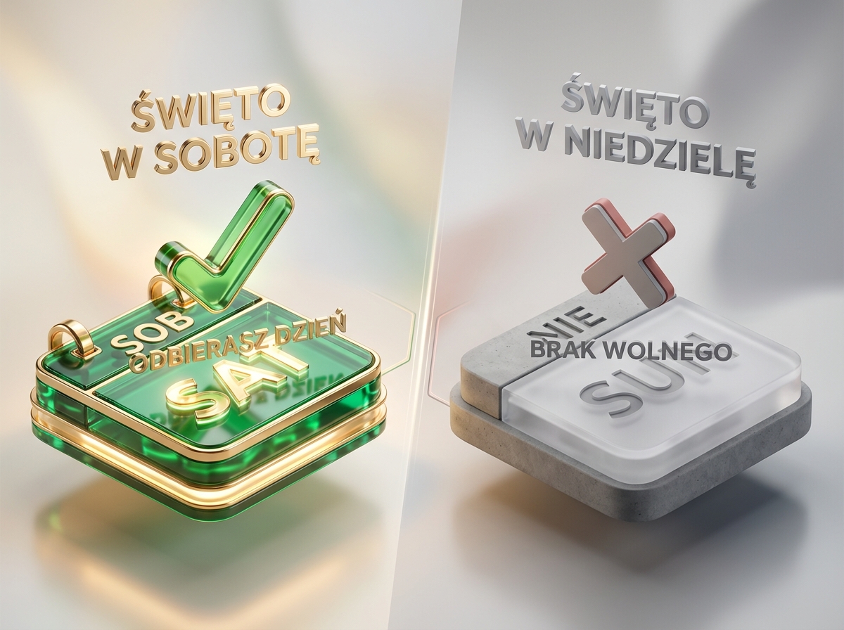 Infographie : Kiedy można odebrać dzień wolny za święto - zasady 2024