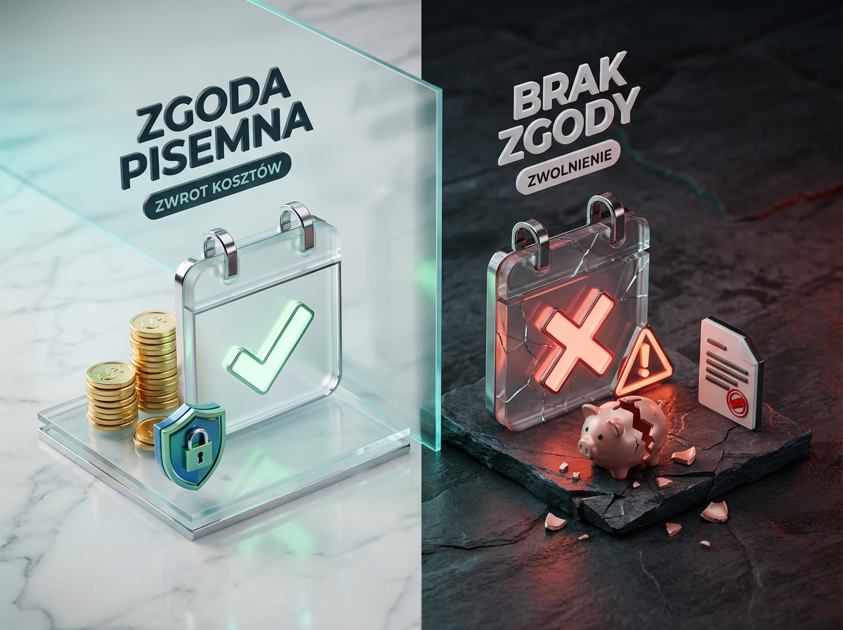 Infographie : Wykupione wczasy a brak zgody na urlop - Twoje prawa i opcje