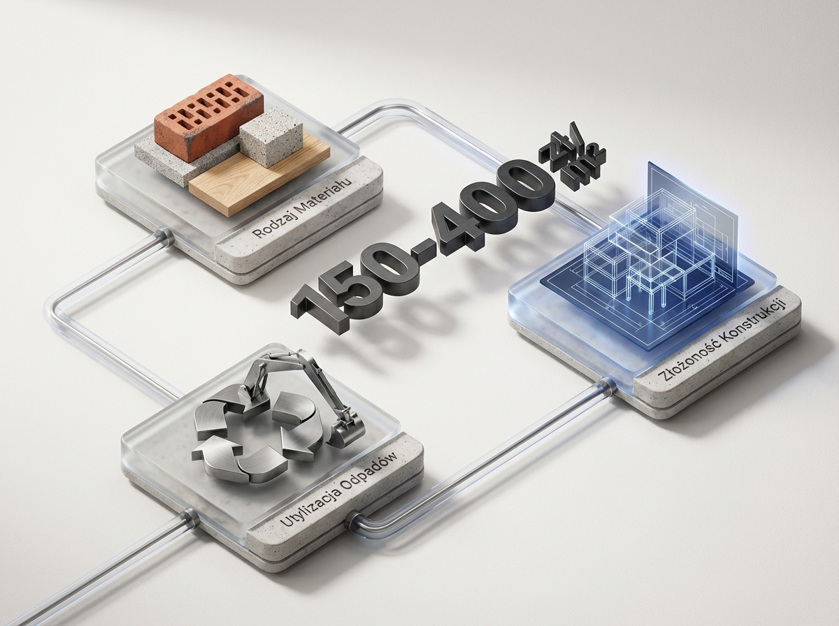 Infographie : Rozbiórka budynku - cena za m2: aktualny cennik 2024